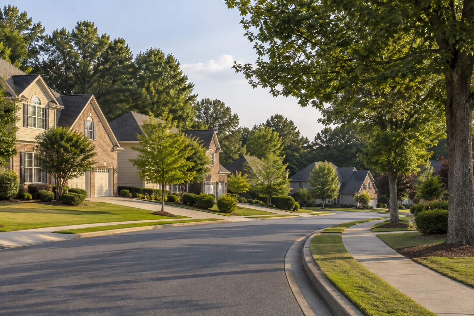An Atlanta area residential street, illustrative